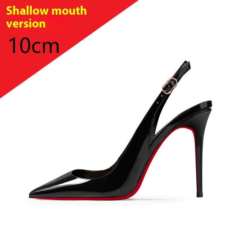 Black And Red Background High Heel Sandals Women's Stiletto Heel